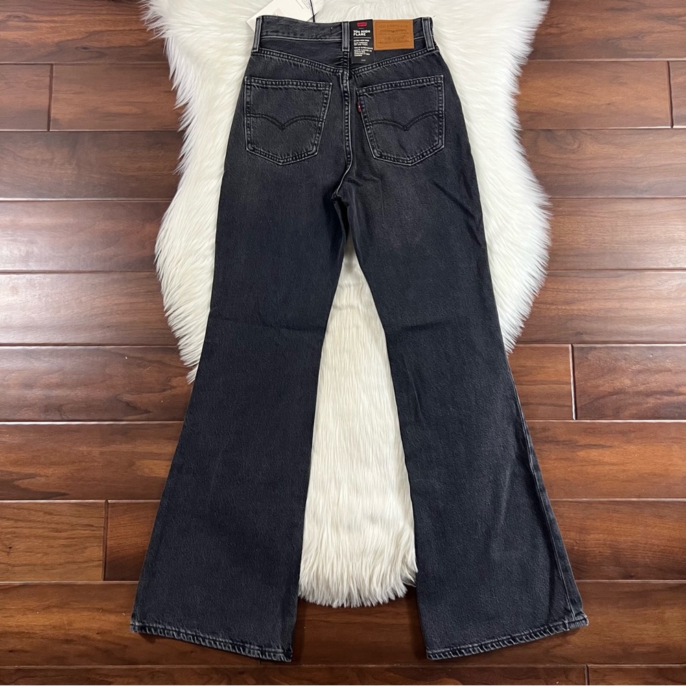 Levi's Women’s Size 25 x 32 Such A Doozie‎ 70's High Flare Denim Jeans - Picture 8 of 11